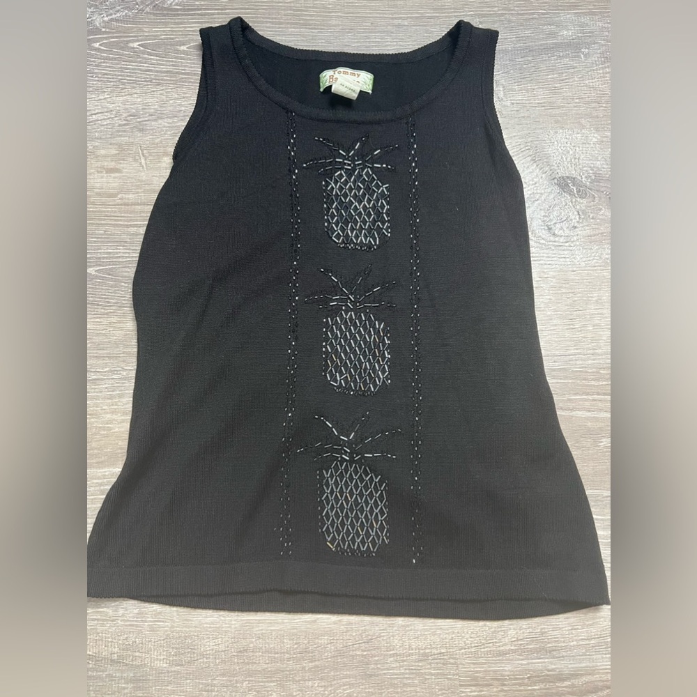 Tommy Bahama Silk Blend Beautiful Pineapple Tank- Small